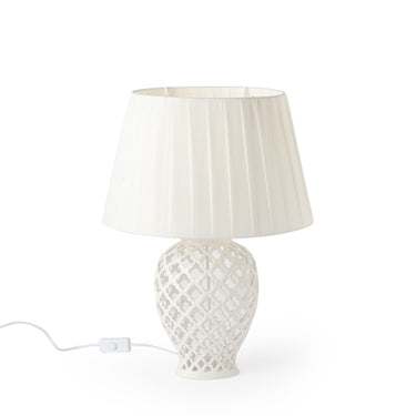 Lampada Potiche Ovale Porc.Traf.48Cm(H) Hervit 27330