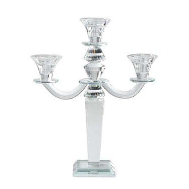 Candelabro Cristallo 3 Fiamme 31 Cm Hervit 28009
