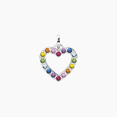Ciondolo Cuore Con Cristalli Colorati 741141