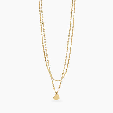 Girocollo Dorato Con Catene e Cuore Kidult 851049