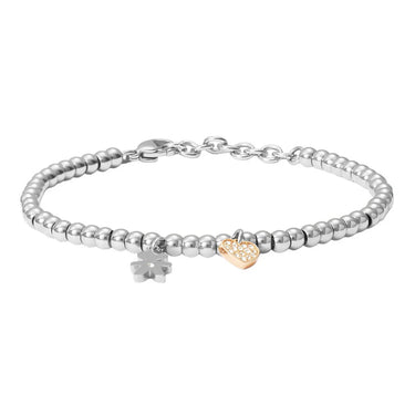 Bracciale Lady Chic Acciaio Bicolore Bianco / Rosa Cubic Zirconia 1688063