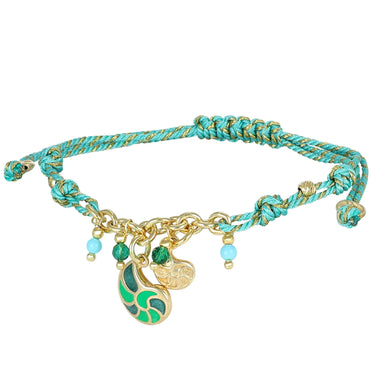 Bracciale Cordino Donna Con Ciondolo Conchiglia Nivy BARP0650#GLG