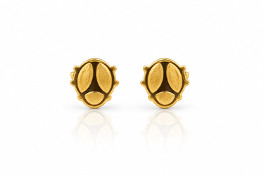 Orecchini Coccinella Satinata in Oro Giallo 18Kt
