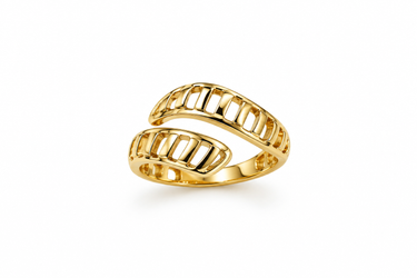 Anello Intreccio Traforato in Oro Giallo 18Kt