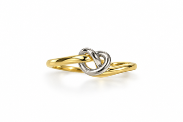 Anello Nodo Bicolore in Oro 18Kt