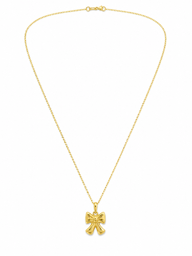 Collana Con Fiocco in Oro Giallo 18Kt – Delicata ed Elegante
