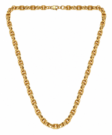 Collana Importante in Oro Giallo 18Kt con Maglia Fantasia Lavorata