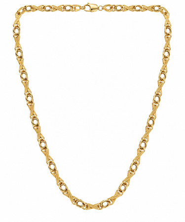 Collana in Oro Giallo 18kt con Maglia Fantasia Lavorata
