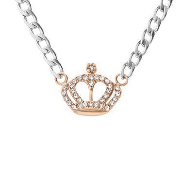 Collana Lady Chic Acciaio Bicolore Bianco / Rosa Cristallo 1682942
