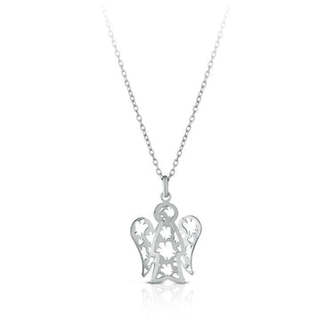 Collana con Angelo in Oro Traforato