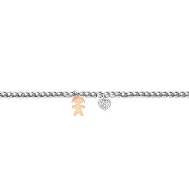 Bracciale Lady Chic Acciaio Bicolore Bianco / Rosa Cubic Zirconia 1688064