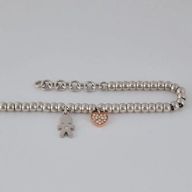 Bracciale Lady Chic Acciaio Bicolore Bianco / Rosa Cubic Zirconia 1688063