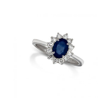 Anello In Oro Bianco Con Diamanti e Tanzanite AB17068CT