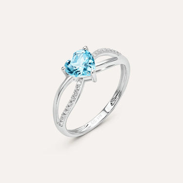 Anello Solitario Amélie Oro Bianco Topazio Cubic Zirconia Stroili 1414207
