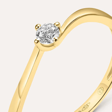 Anello Solitario Claire Oro Giallo Cubic Zirconia Stroili 1414579