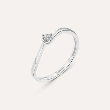 Anello Solitario Claire Oro Bianco Cubic Zirconia Stroili 1414953