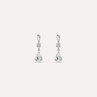 Orecchini Lobo Bon Ton Oro Bianco Cubic Zirconia Stroili 1433503