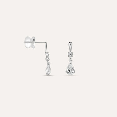 Orecchini Lobo Bon Ton Oro Bianco Cubic Zirconia Stroili 1433503