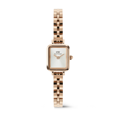 Orologio Daniel Wellington Quadro Mini Arch 3-link White Sunray Rose Gold DW00100847