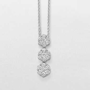 Girocollo Trilogy In Oro Bianco e Diamanti GBX33023