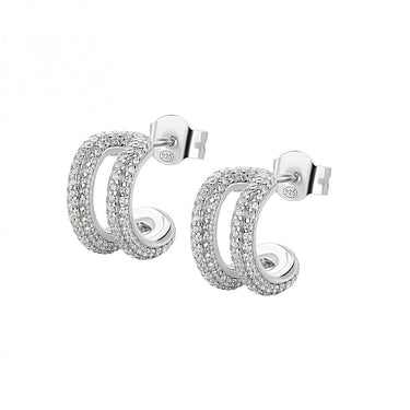 Orecchini semicerchio donna Rosato in argento con zirconi RZBI72