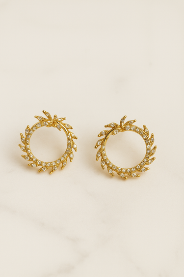 ✨ “Aurelia” – Orecchini Cerchio di Luce in Argento 925 e Zirconi 💫