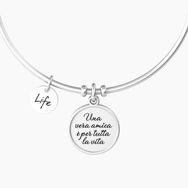Bracciale Rigido Amica Con Ciondolo e Frase Kidult 732144