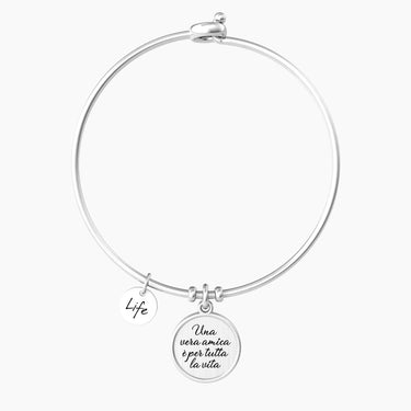 Bracciale Rigido Amica Con Ciondolo e Frase Kidult 732144