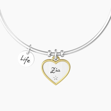 Bracciale Rigido Zia Con Ciondolo Cuore 732228