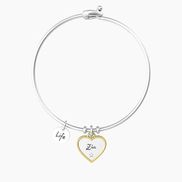 Bracciale Rigido Zia Con Ciondolo Cuore 732228