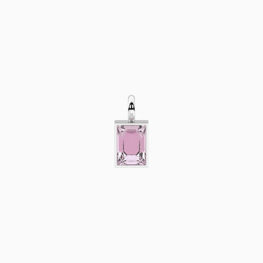 Ciondolo Con Zircone Rosa Taglio Baguette 741136