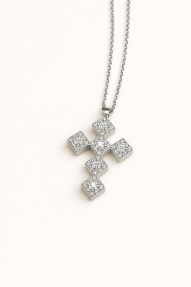 ✨ Croce Luminosa Icona in Argento 925 ✨