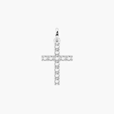 Ciondolo Croce Con Cristalli Bianchi 741150