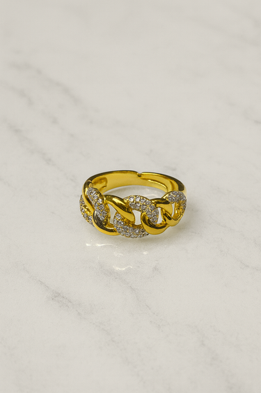 ✨ Anello Groumette in Argento 925 Dorato Regolabile