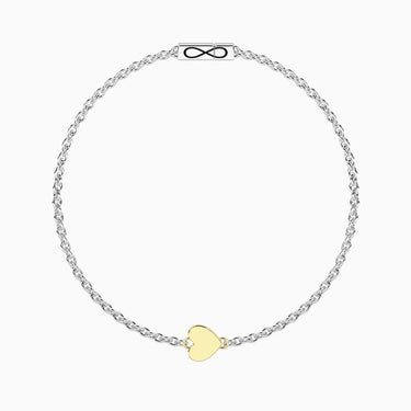 Bracciale Con Cuore In Oro 9Kt e Chiusura Non-Reversibile 732318