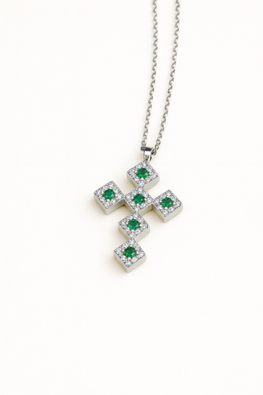✨ Croce Luminosa Icona in Argento 925 ✨