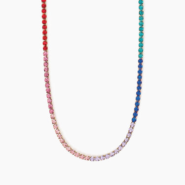 Girocollo Dorato Cristalli Multicolor Kidult 851017