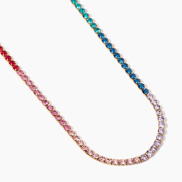 Girocollo Dorato Cristalli Multicolor Kidult 851017