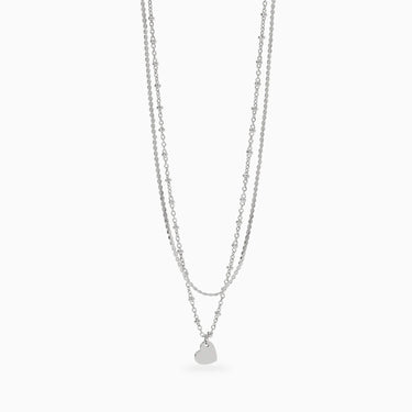 Girocollo Con Catene e Ciondolo Cuore Kidult 851047