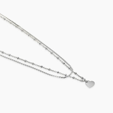 Girocollo Con Catene e Ciondolo Cuore Kidult 851047