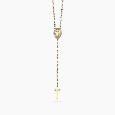 Collana Dorata Con Madonnina e Pendente Croce Kidult 851149