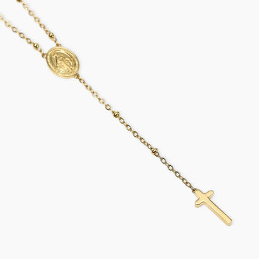 Collana Dorata Con Madonnina e Pendente Croce Kidult 851149