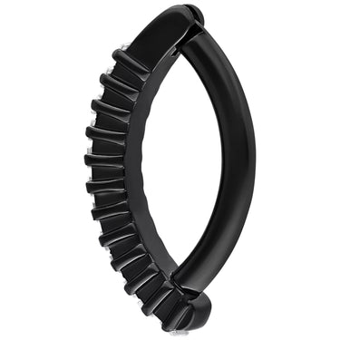 Clicker Ombelico Cristalli Rettangolari In Titanio Wildcat BCX041610BK