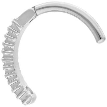 Clicker Ombelico Cristalli Rettangolari In Titanio Wildcat BCX041610SV