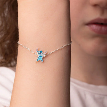 Bracciale a catena Disney Stitch bambino/a argento con Stitch centrale BS00094SL65CS