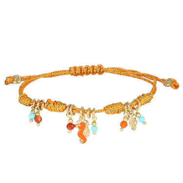 Bracciale Cordino Donna Con Ciondolo Cavalluccio Marino Nivy BARP0647#GO
