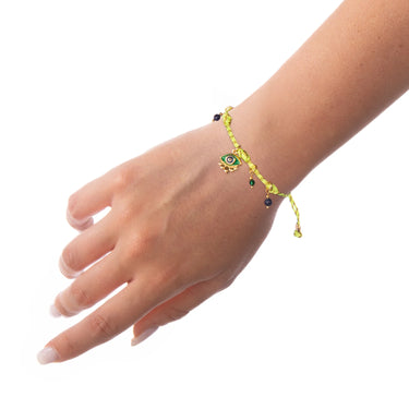 Bracciale Cordino Donna Con Ciondolo Occhio Turco Nivy BARP0653#GLG