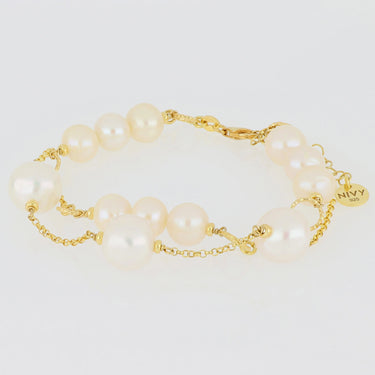 Bracciale Di Perle Vere Charlize Oro Nivy BARP0194#G