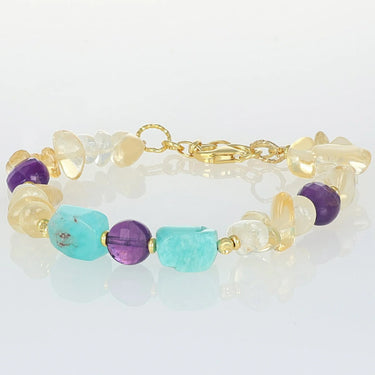 Bracciale Quarzo Lemon e Ametista Nivy Essence BARP0640#G