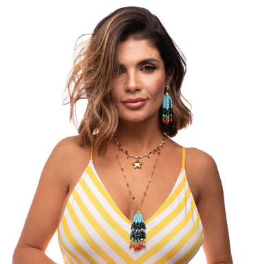 Collana Lunga Con Nappa In Pietra Talia CARP0989#G